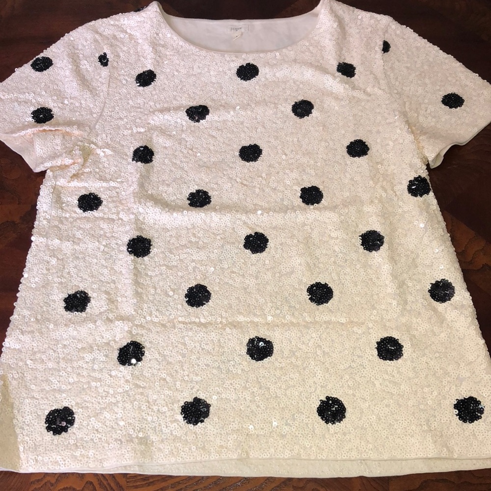 J Crew sequined top size M